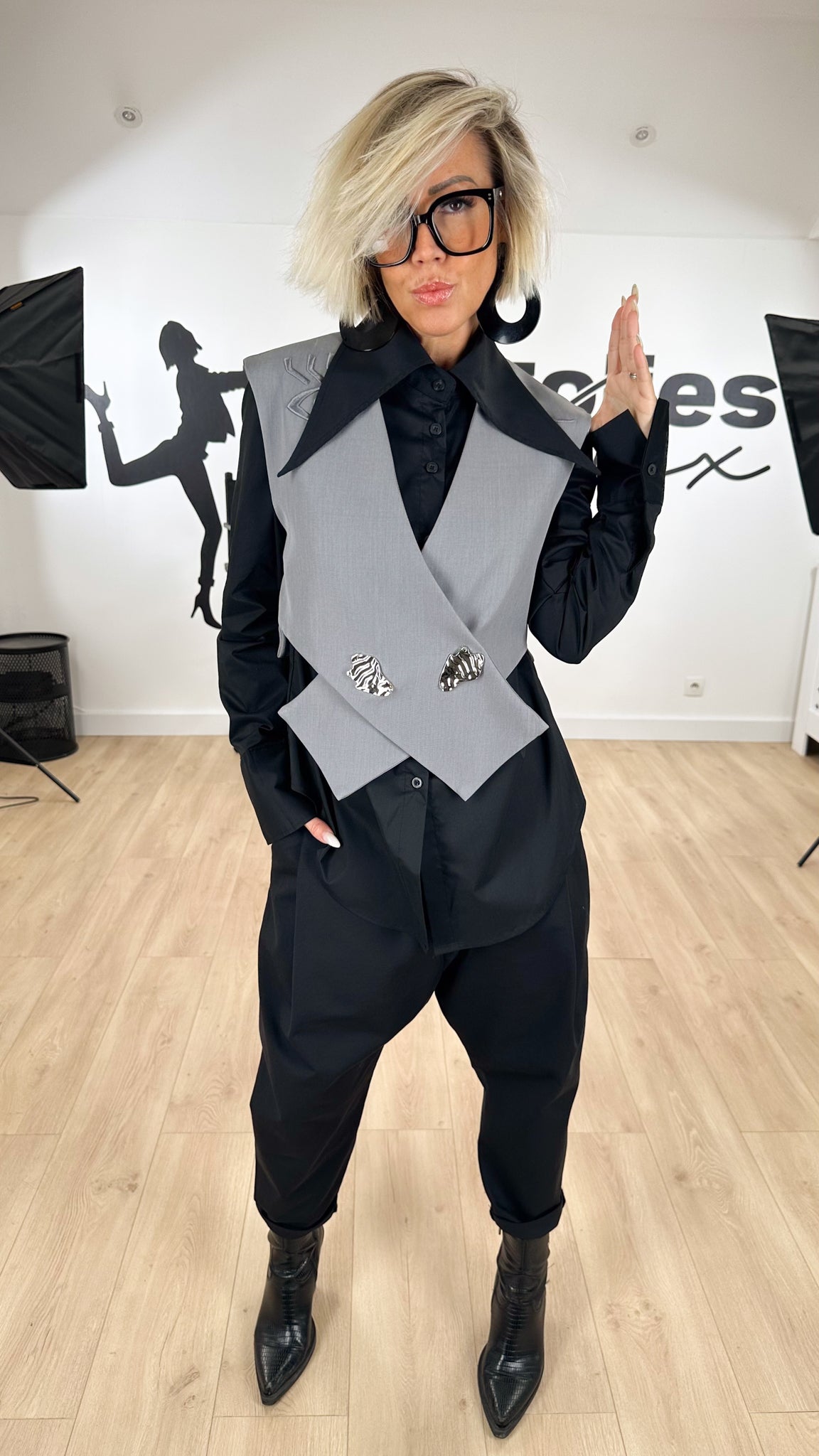 Chemise Gilet BUISNESS 2 Coloris Les Folies d'Alex