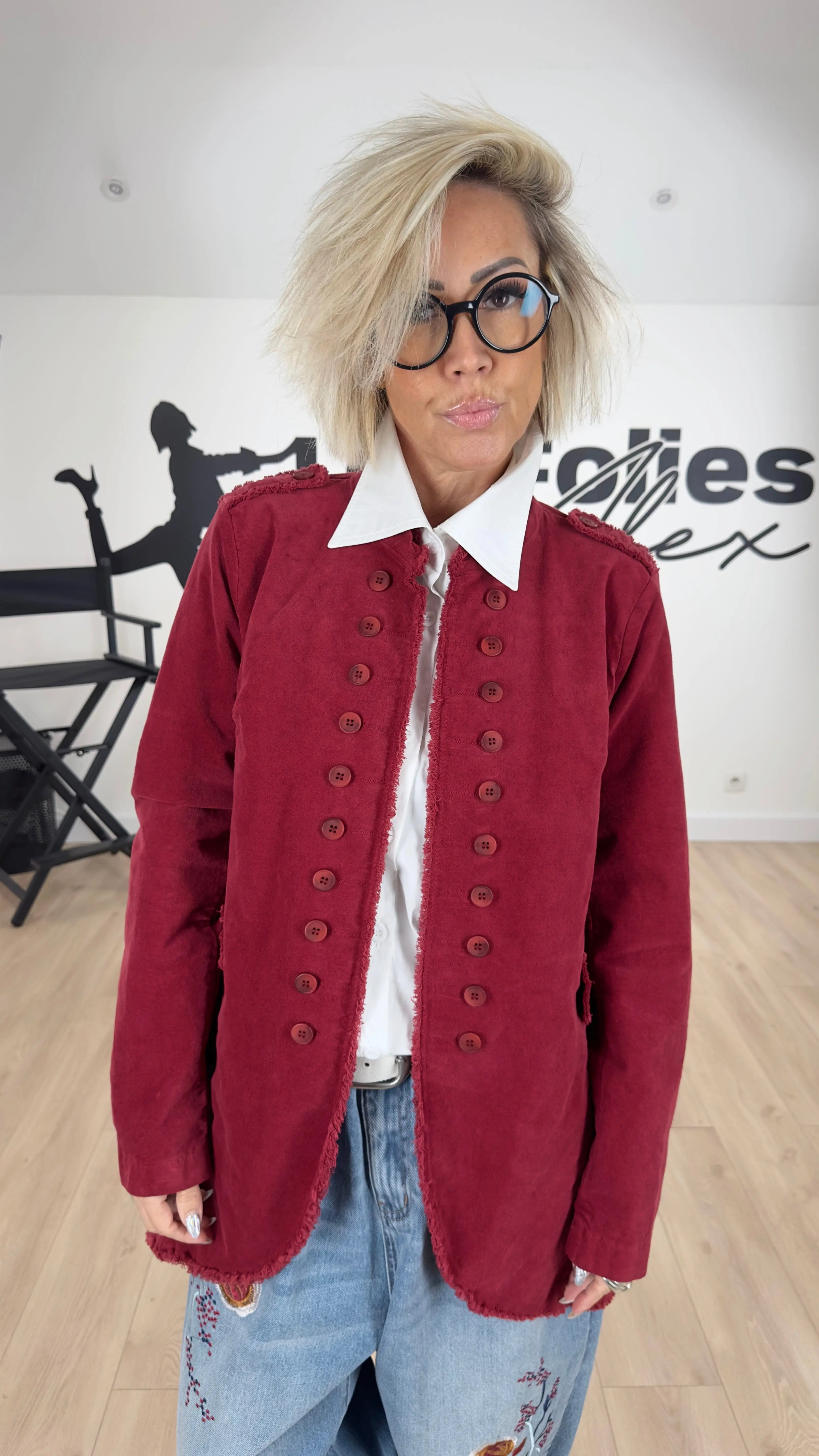 Image of Veste Militaire Effet Vintage NAPOLÉON Les Folies d'Alex