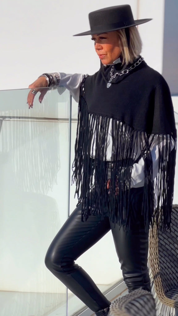 Le  poncho L'ANDALOU 3 Couleurs au choix