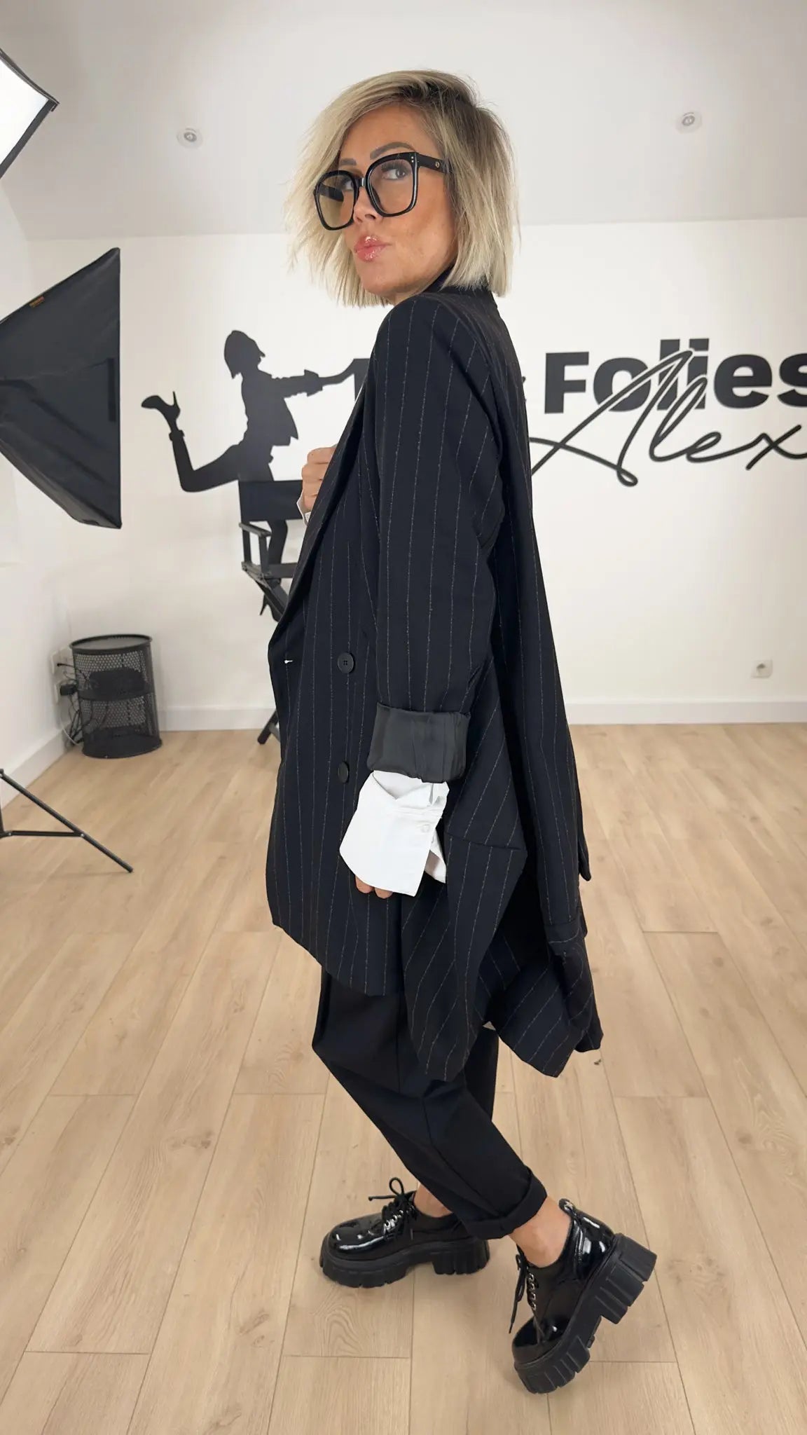 Image of Article LIVE 203 - Manteau Milan Rayé Les Folies d'Alex