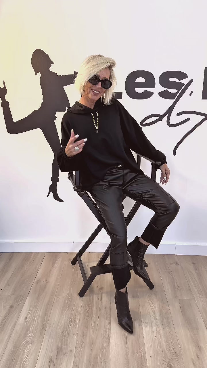 Image of BLACK LEATHER trousers
